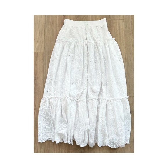 Dresses & Skirts - White Eyelet Tiered Maxi Skirt